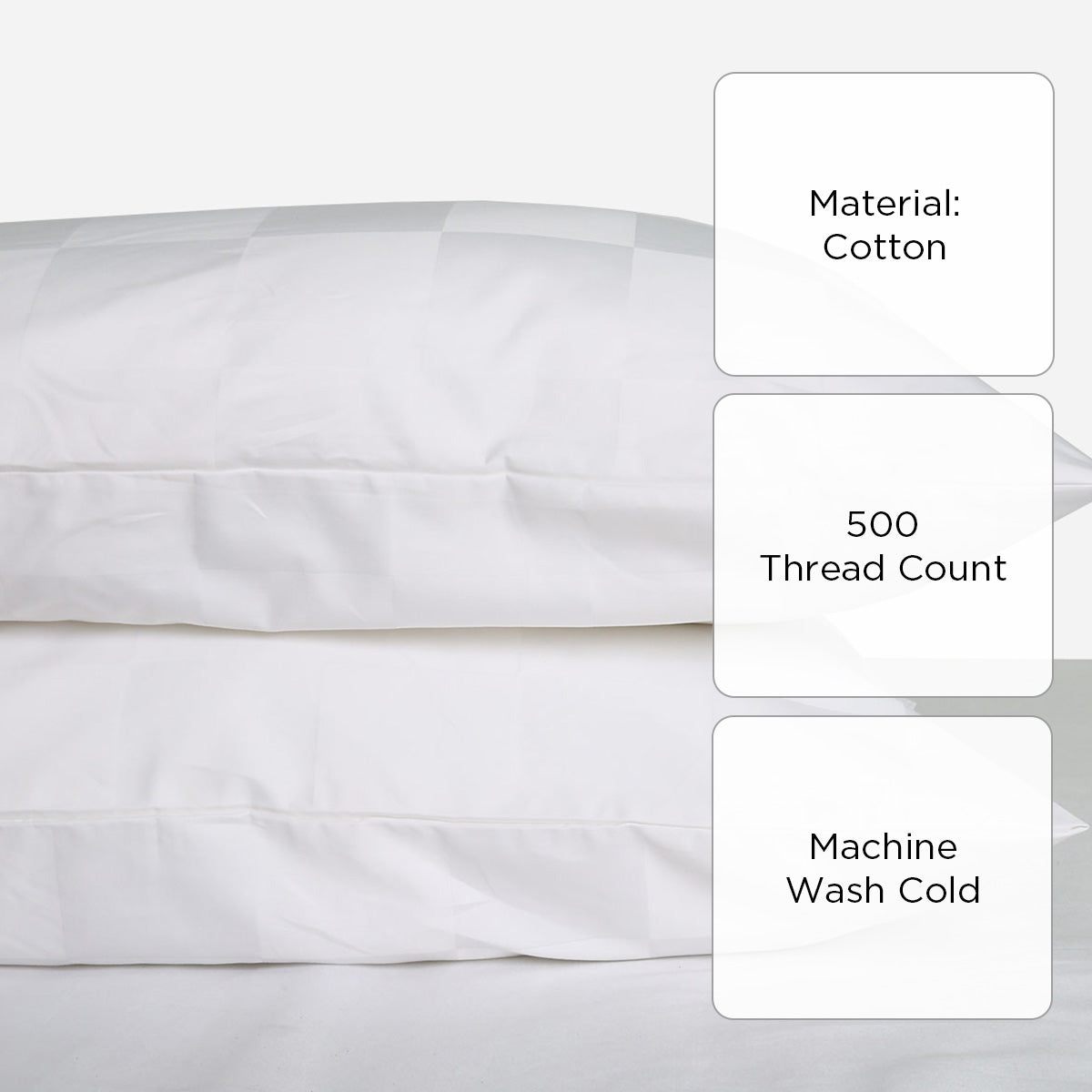 Family Home Hotel Living Standard Pillowcase - Boxed White
