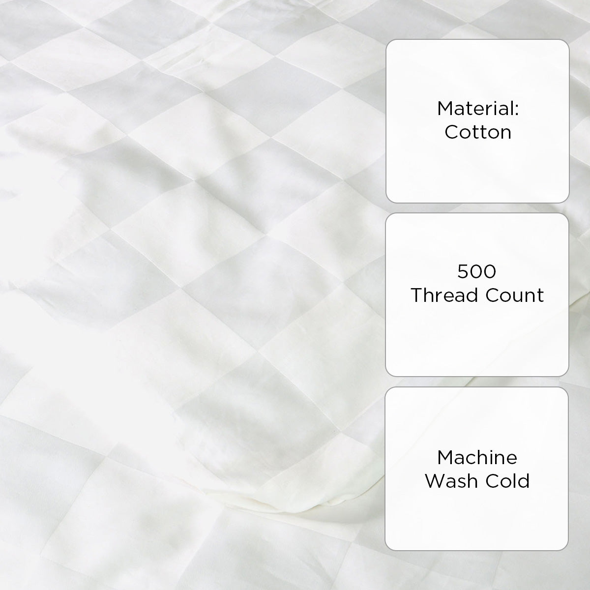 Family Home Hotel Living Duvet Cover (Boxed White) - King