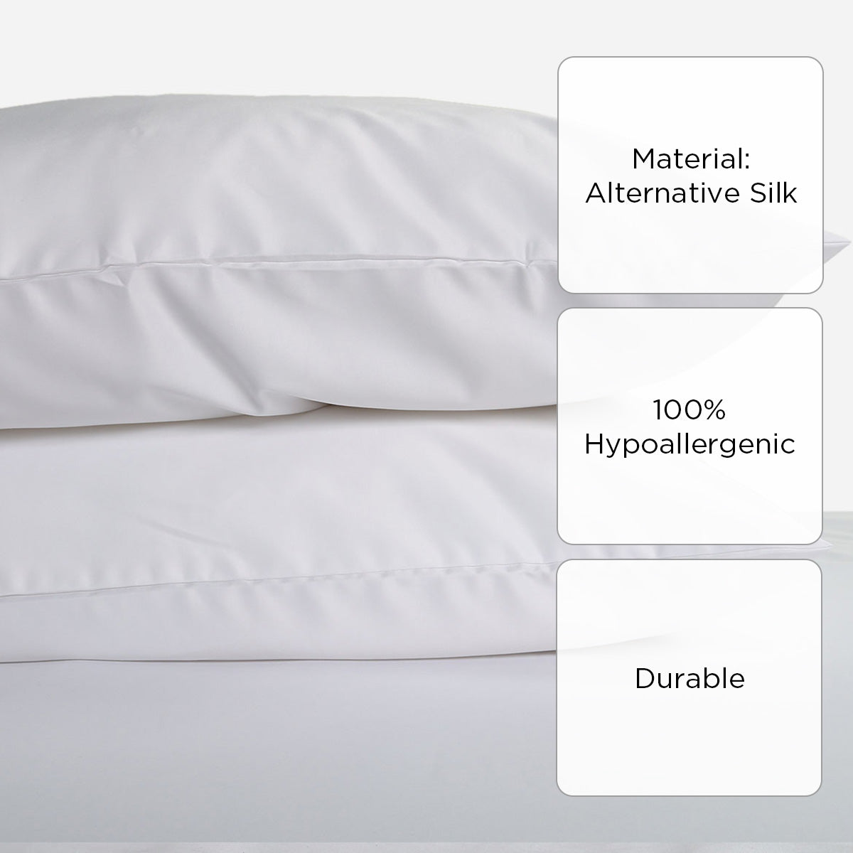 Royal Linen Silk Alternate Collection Pillowcase (White) - Queen