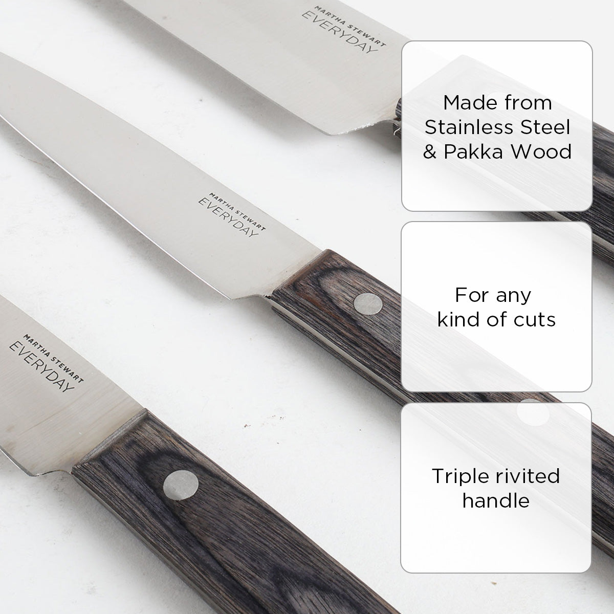 Martha Stewart Set of 3 Bramfield Cutlery Knife