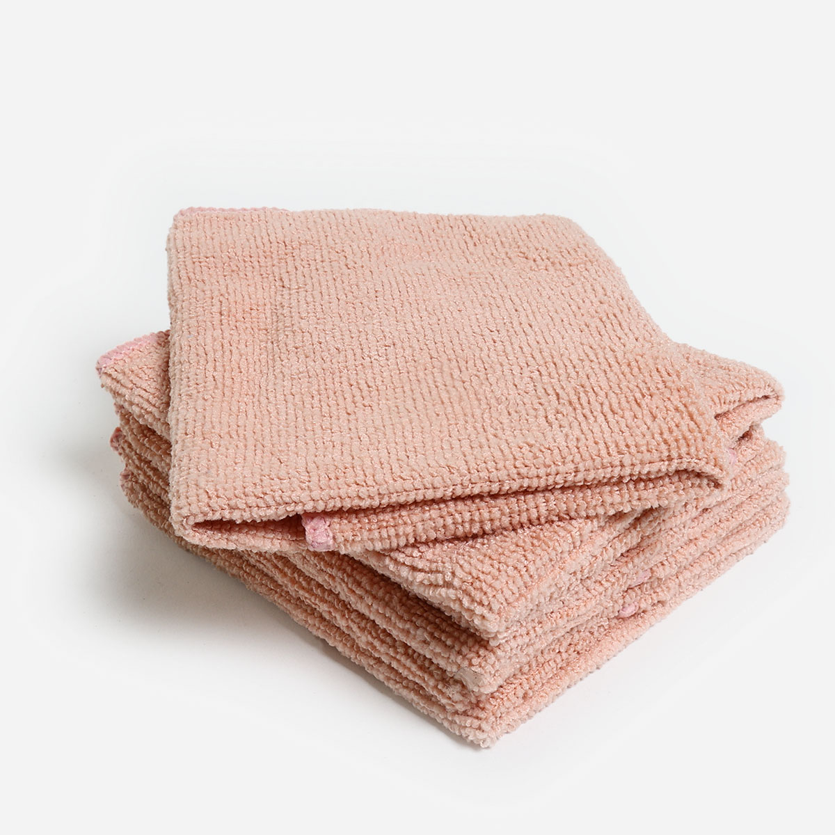 SM Home Set of 6 Microfiber Face Towels - PInk Sand