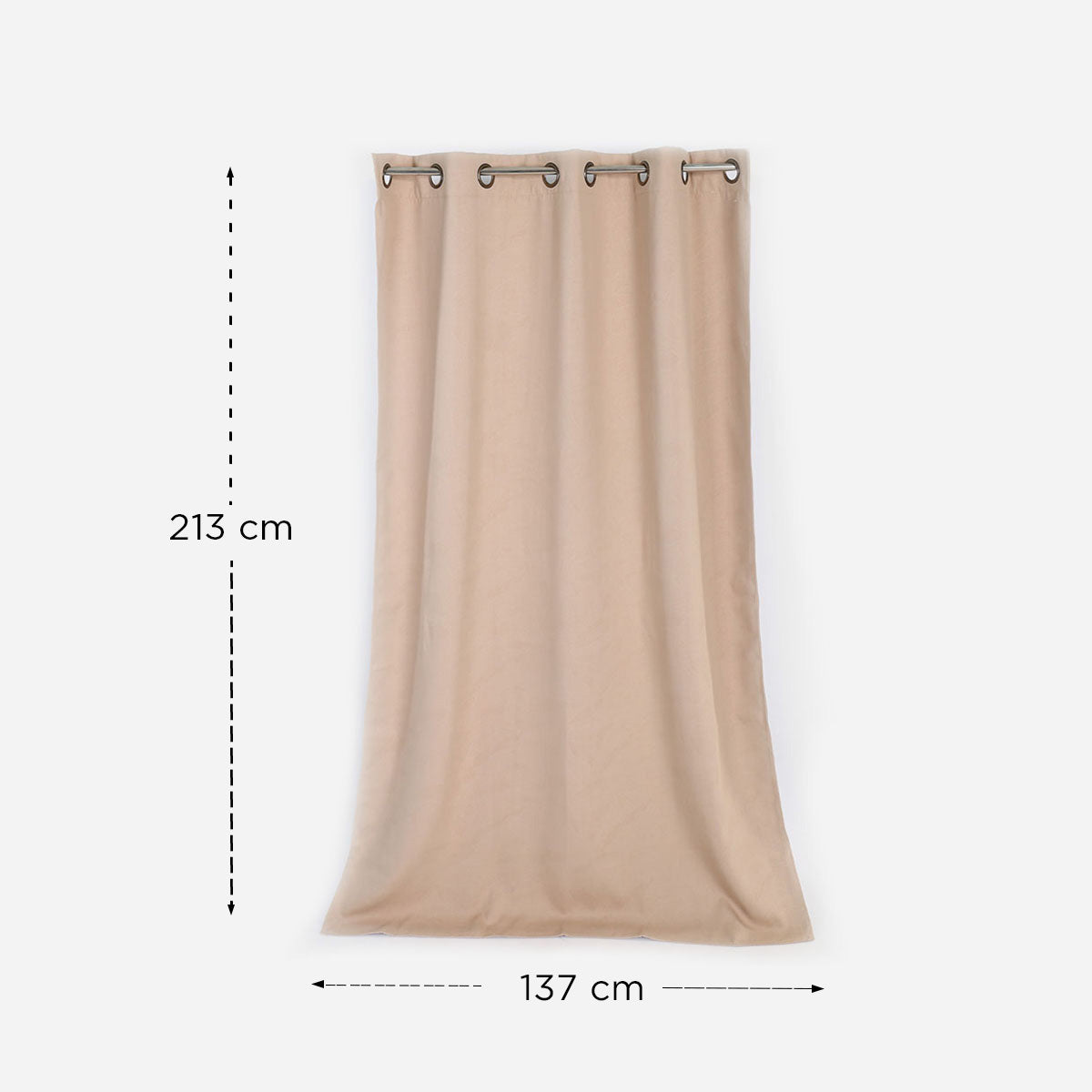 Hosh Full Blackout Window Curtain - Beige