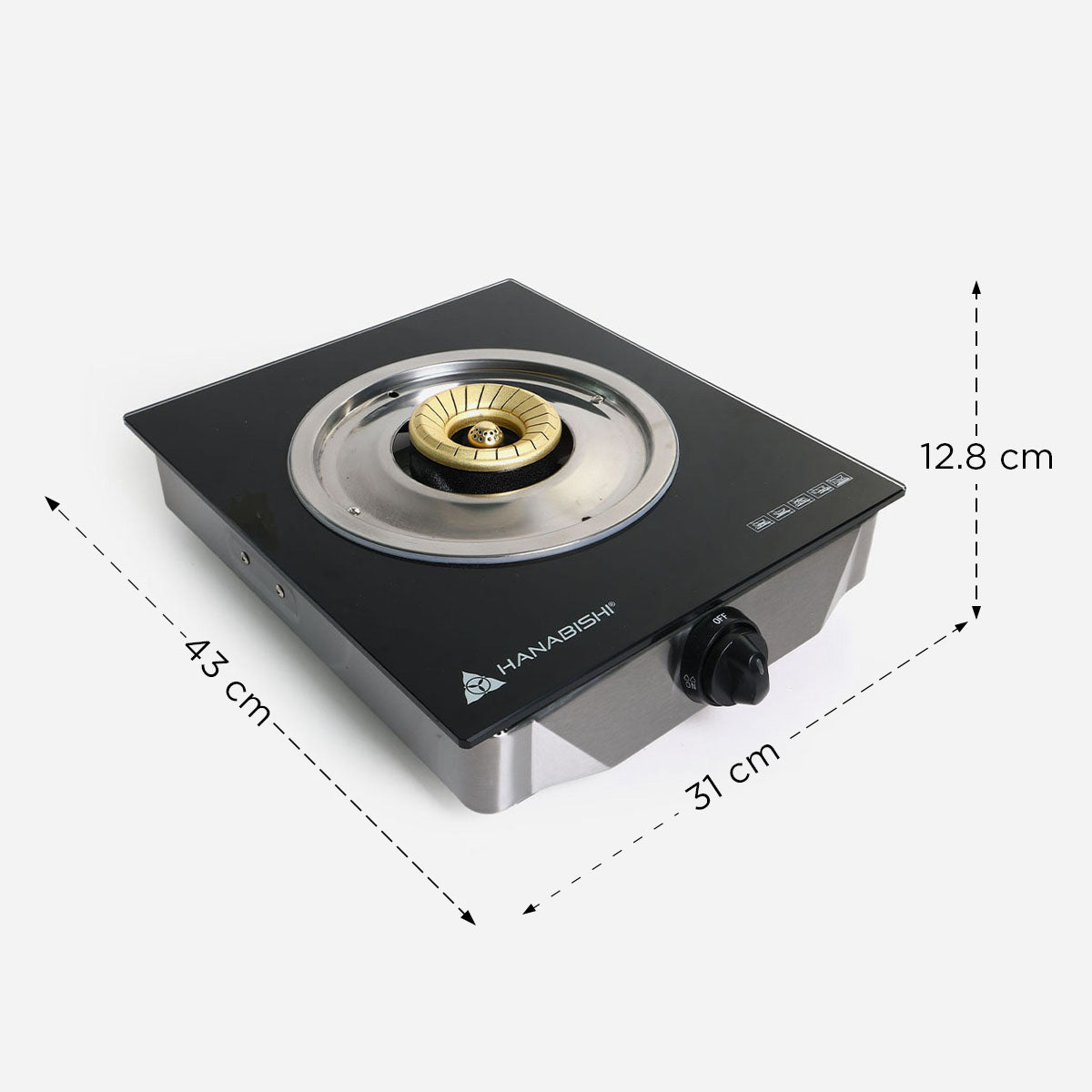 Hanabishi Glass Top Panel Single Burner