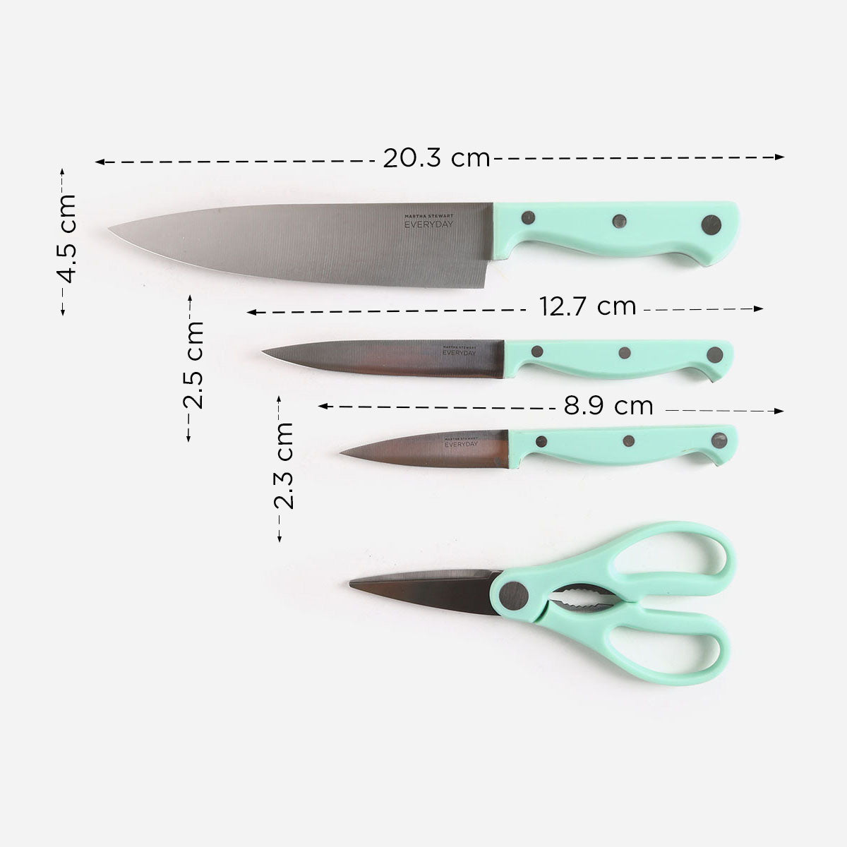 Martha Stewart Set of 4 Keswick Cutlery Set - Teal