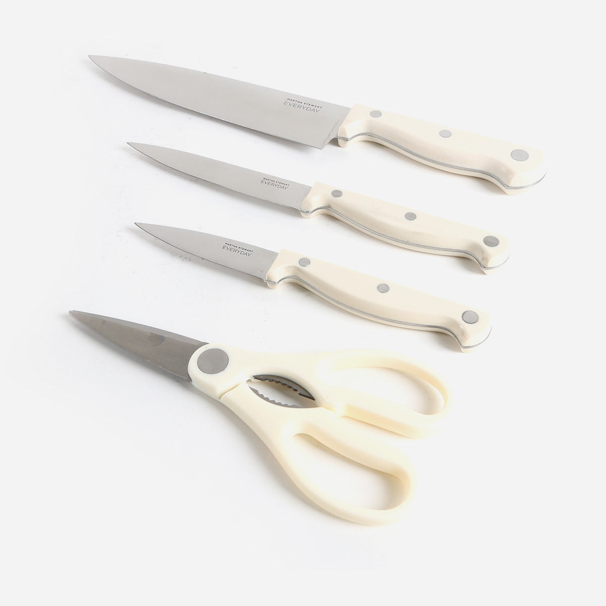 Martha Stewart Set of 4 Keswick Cutlery Linen Set - Off White
